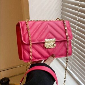 Mini bag with chain straps